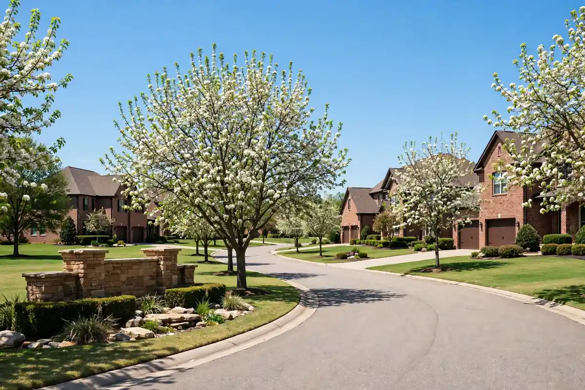 Upscale two-story brick homes in The Highlands, Southaven MS