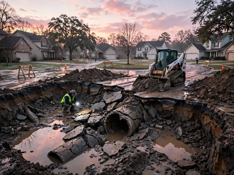 combo emergency sewer repair in hidden view 38651