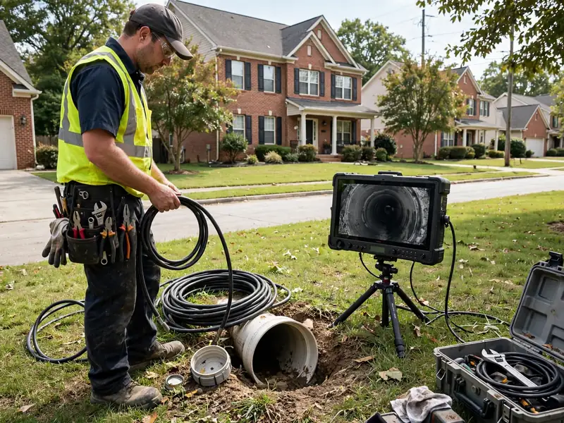 combo sewer camera inspection in hidden view 38651