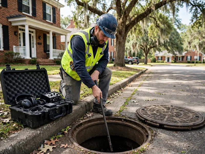 combo sewer leak detection in hidden view 38651