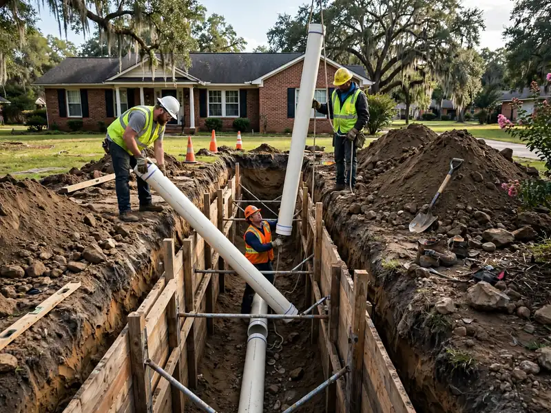 combo sewer line installation in brentwood estates 38671