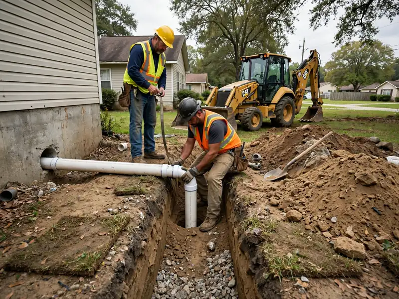 combo sewer line installation in carriage hills 38671