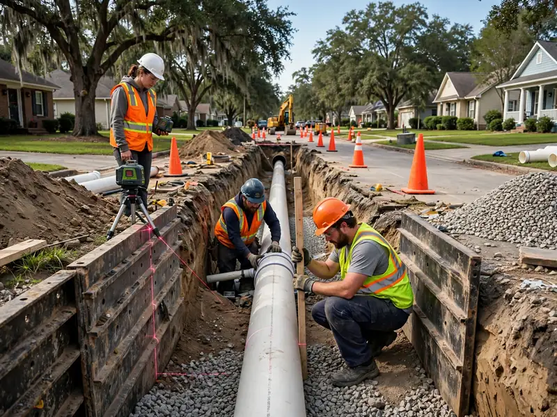 combo sewer line installation in cherry tree park 38672