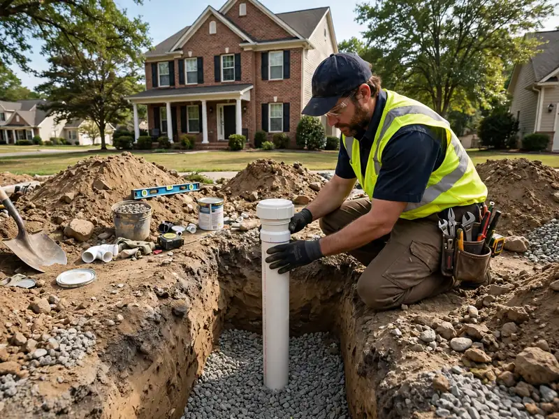 combo sewer line installation in deerchase 38672