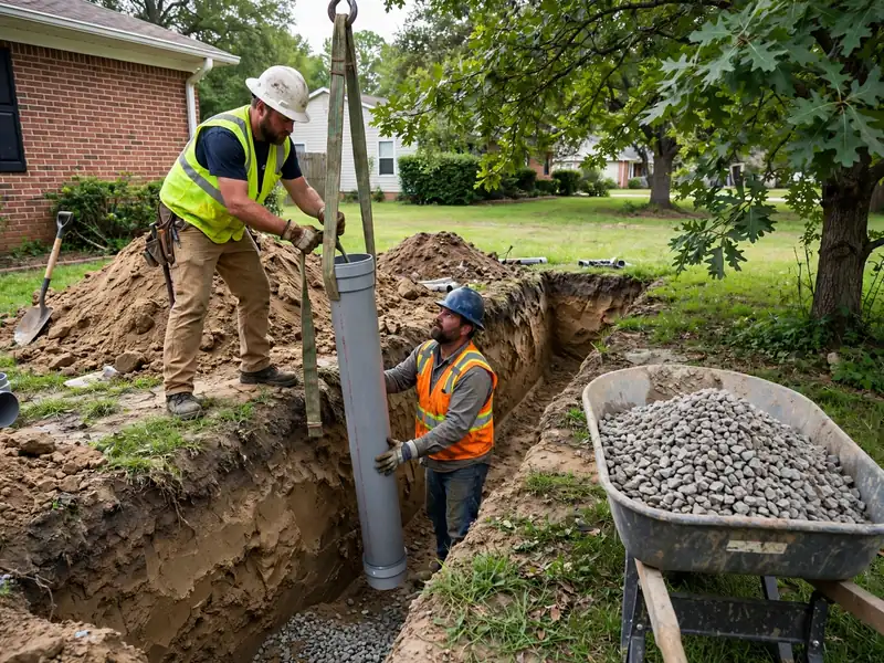 combo sewer line installation in greenbrook 38671