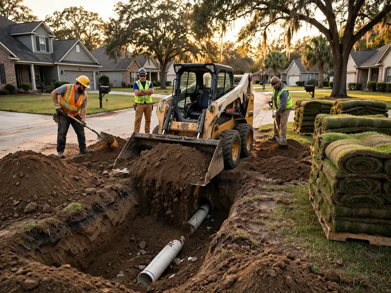 combo sewer line installation in highlands 38671