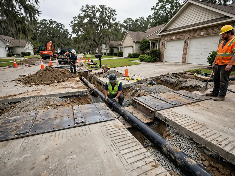 combo sewer line installation in huntleigh 38672